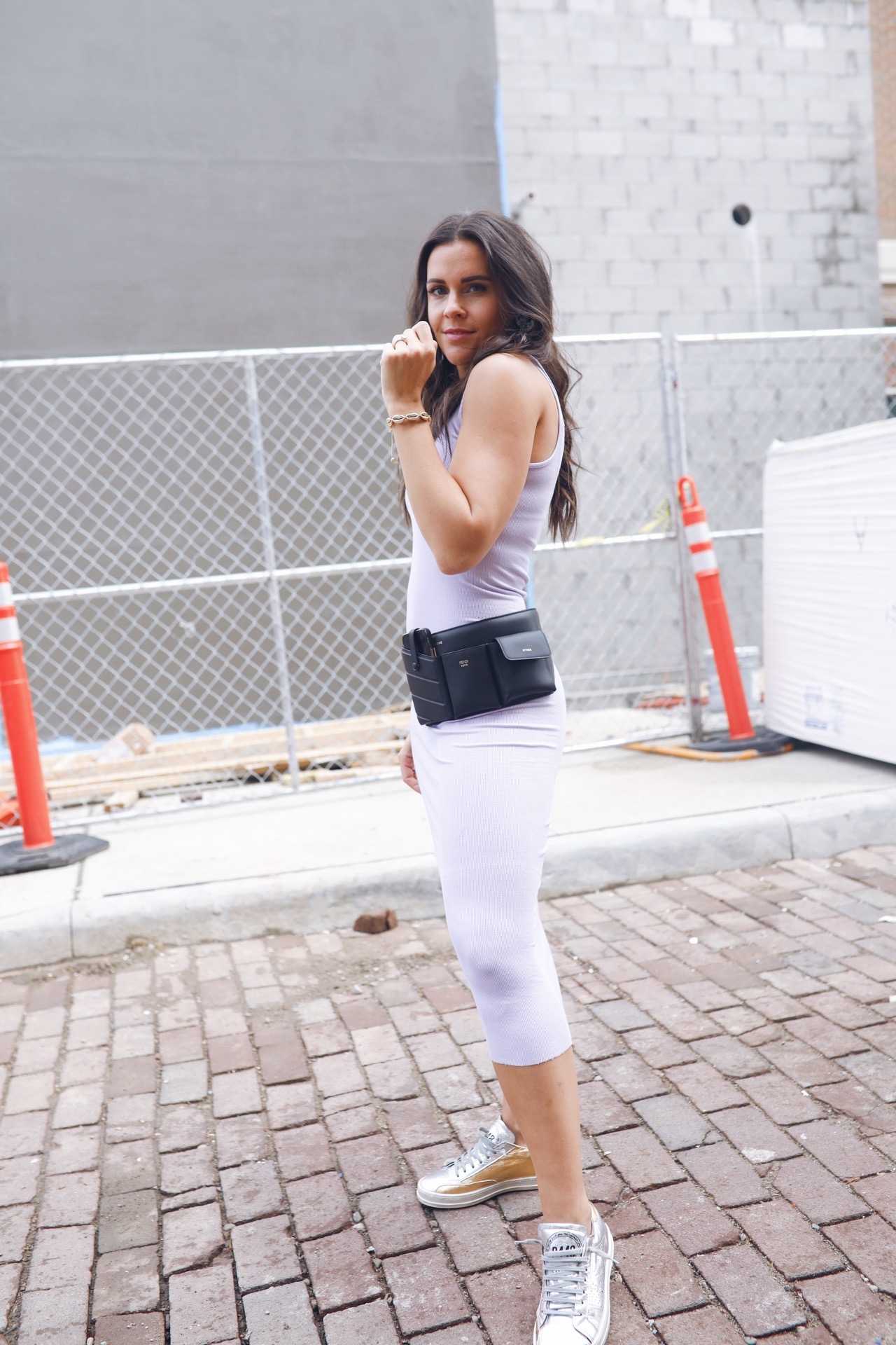 sporty summer dress fend belt bag