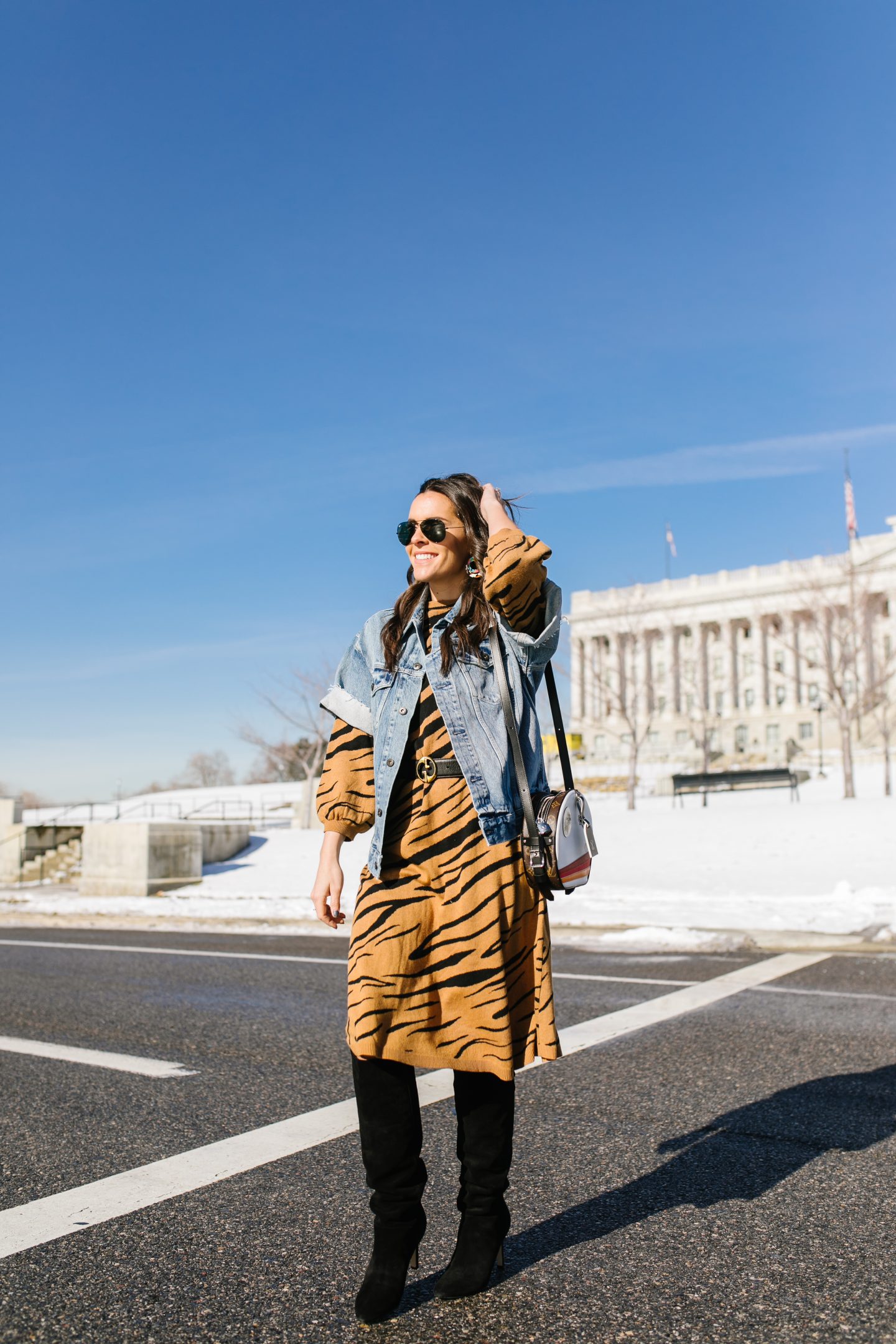 tiger print dress