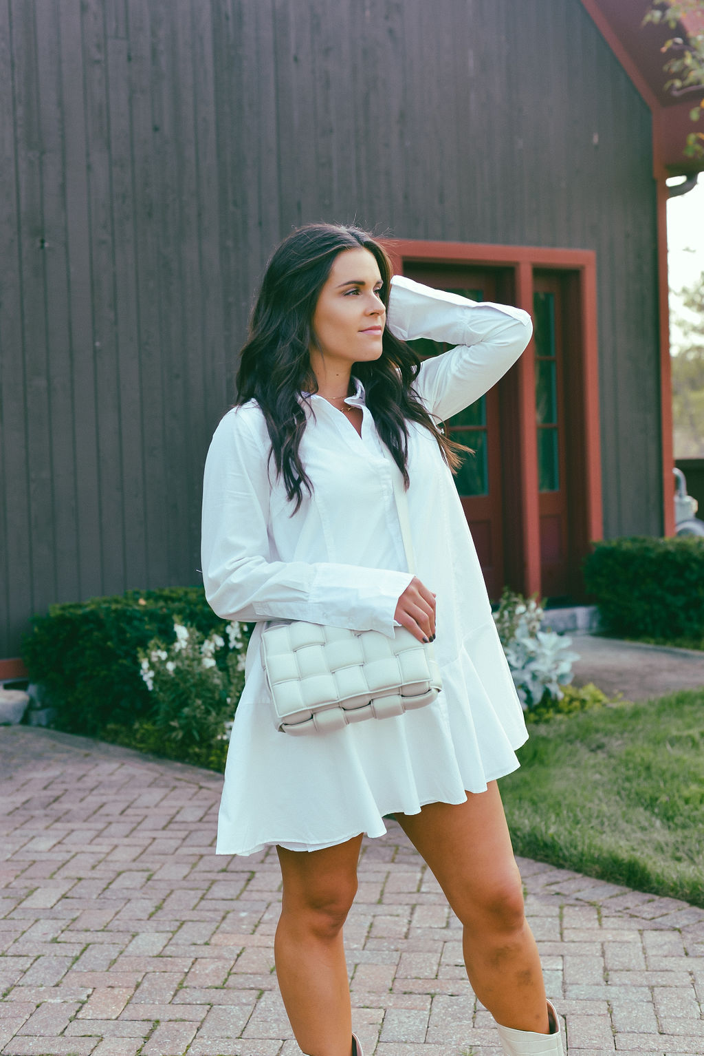 bottega Veneta white padded cassette bag