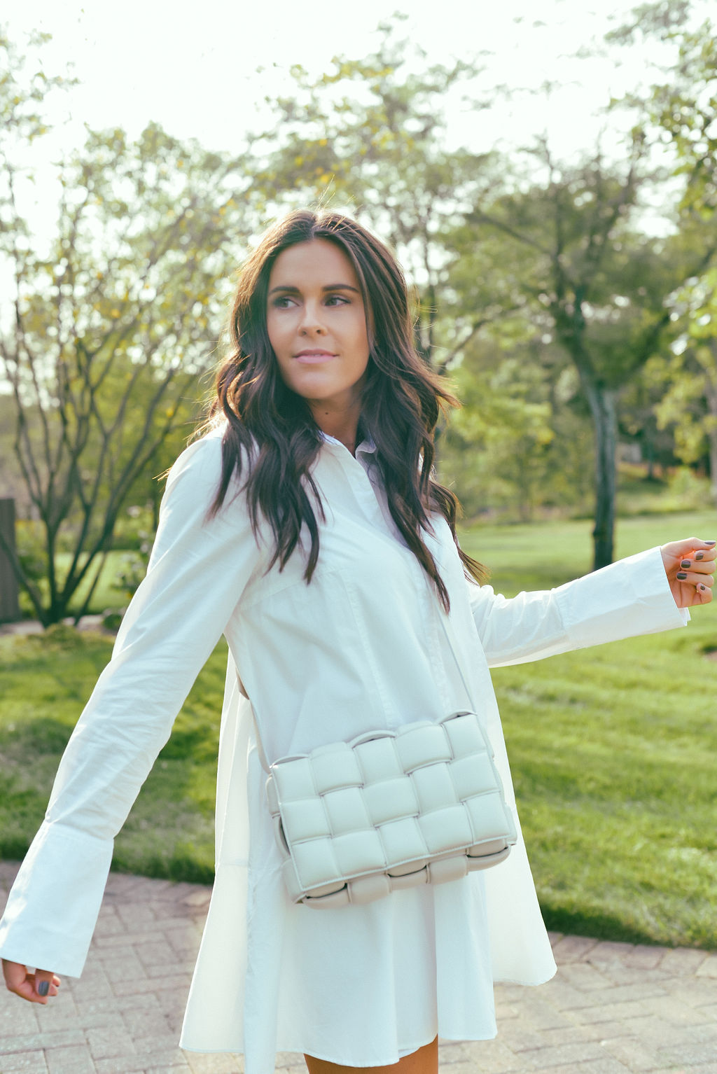 bottega Veneta white padded cassette bag